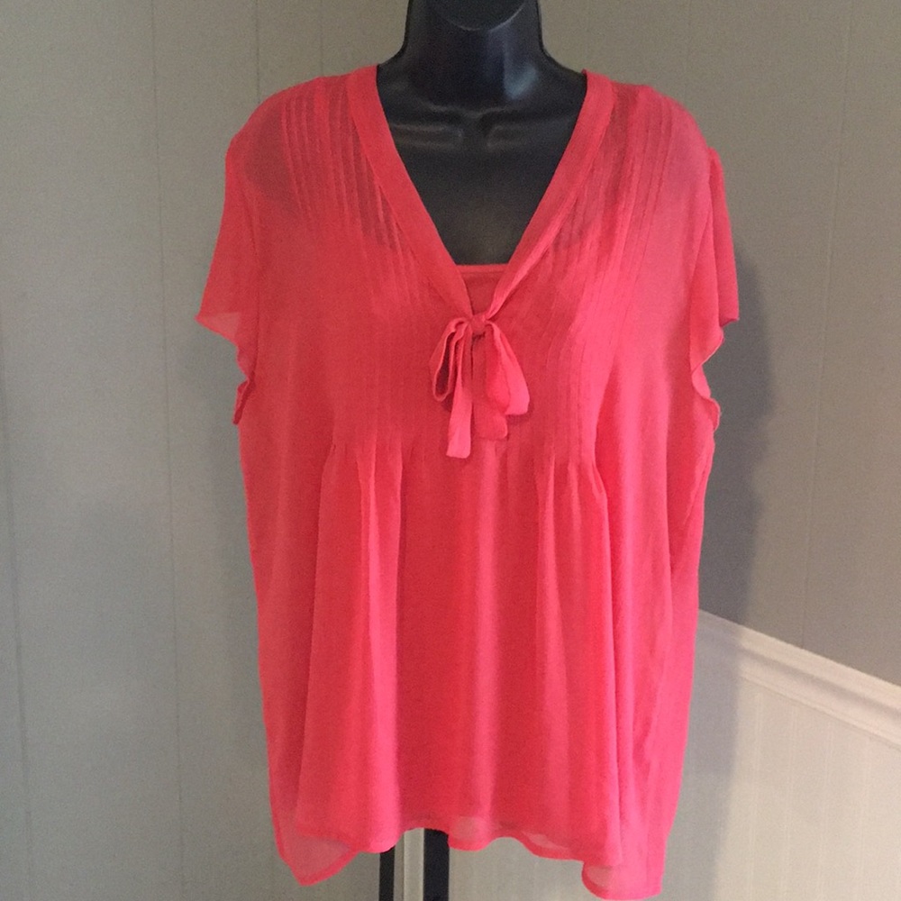Daisy Fuentes sheer top with shell sz XL